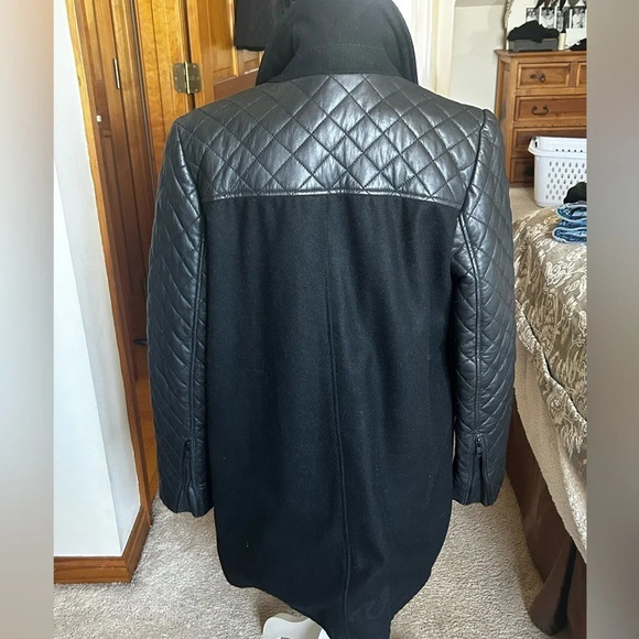 Trouve Quilted Leather Asymmetrical Zip Jacket - Picture 10 of 14